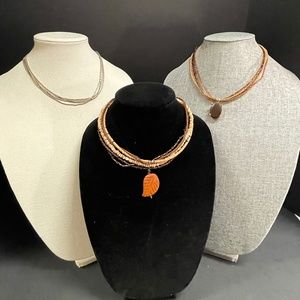 3 Signed Vintage Necklaces Aero and Premium Designs